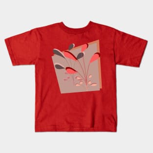 Red Pink and Black Contrast in Color Kids T-Shirt